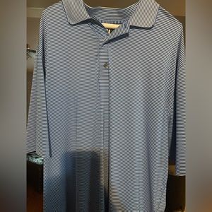 FootJoy golf shirt. Xl blue/white pinstripes